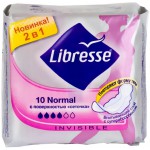 Прокладки женские, Libresse (Либресс) №10 инвизибл нормал драй с поверхностью сеточкой